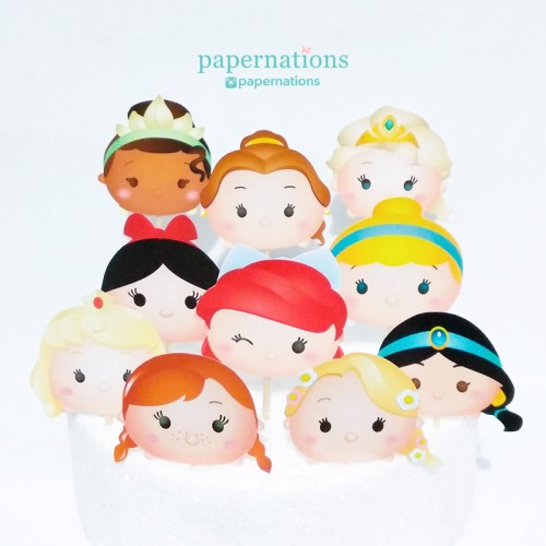 Tsum Tsum Princess Cupcake Toppers